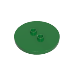 GOBRICKS GDS-90362 Tile Round 4 x 4 with 2 Hollow Studs - YWOBB