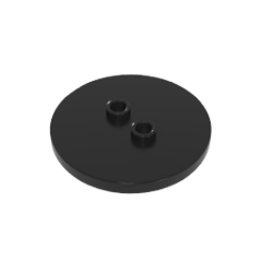 GOBRICKS GDS-90362 Tile Round 4 x 4 with 2 Hollow Studs - YWOBB