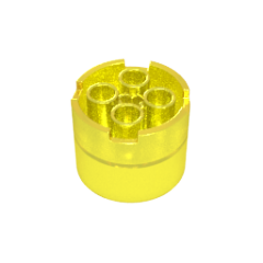 GOBRICKS GDS-90288 Brick Round 3 x 3 x 2 with Recessed Center and Axle Hole - YWOBB