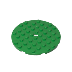 GOBRICKS GDS-90289 Plate Round 8 x 8 with Hole - YWOBB