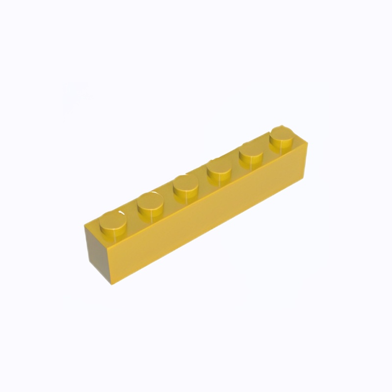 GOBRICKS GDS-90329 Brick 1 x 6 without Bottom Tubes - YWOBB