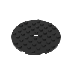GOBRICKS GDS-90289 Plate Round 8 x 8 with Hole - YWOBB