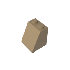 GOBRICKS GDS-620 Slope 65 2 x 2 x 2 with Bottom Tube - YWOBB