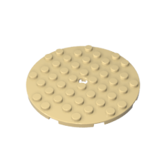 GOBRICKS GDS-90289 Plate Round 8 x 8 with Hole - YWOBB