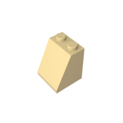 GOBRICKS GDS-620 Slope 65 2 x 2 x 2 with Bottom Tube - YWOBB