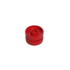 GOBRICKS GDS-90353 Wheel 18mm D. x 12mm with Pin Hole and Stud, Dotted Brake Rotor Lines - YWOBB