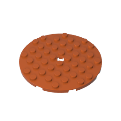 GOBRICKS GDS-90289 Plate Round 8 x 8 with Hole - YWOBB