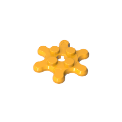 GOBRICKS GDS-90034 Round 2 x 2 with 6 Gear Teeth / Flower Petals - YWOBB
