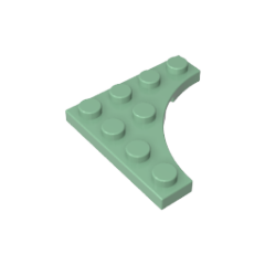 GOBRICKS GDS-90033 4x4 1/4 circle inner arc wedge plate - YWOBB