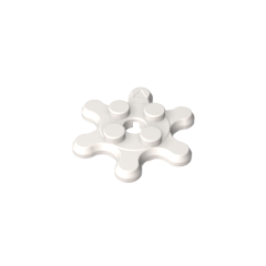 GOBRICKS GDS-90034 Round 2 x 2 with 6 Gear Teeth / Flower Petals - YWOBB