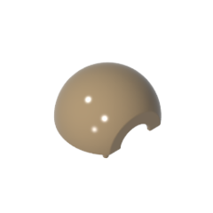 GOBRICKS GDS-90227 Cylinder Hemisphere 2 x 2 with Cutout - YWOBB