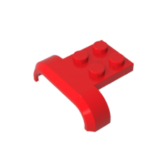 GOBRICKS GDS-90025 Mudguard 4 x 3 x 1 with Arch Curved - YWOBB