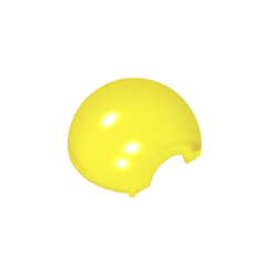 GOBRICKS GDS-90227 Cylinder Hemisphere 2 x 2 with Cutout - YWOBB