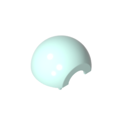 GOBRICKS GDS-90227 Cylinder Hemisphere 2 x 2 with Cutout - YWOBB