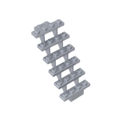 GOBRICKS GDS-90031 Stairs 7 x 4 x 6 Straight Open - YWOBB