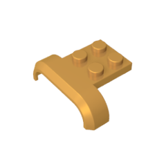 GOBRICKS GDS-90025 Mudguard 4 x 3 x 1 with Arch Curved - YWOBB