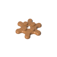 GOBRICKS GDS-90034 Round 2 x 2 with 6 Gear Teeth / Flower Petals - YWOBB