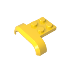 GOBRICKS GDS-90025 Mudguard 4 x 3 x 1 with Arch Curved - YWOBB