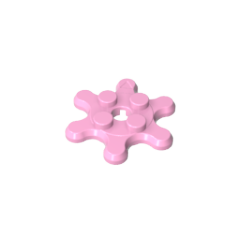 GOBRICKS GDS-90034 Round 2 x 2 with 6 Gear Teeth / Flower Petals - YWOBB