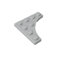 GOBRICKS GDS-90033 4x4 1/4 circle inner arc wedge plate - YWOBB