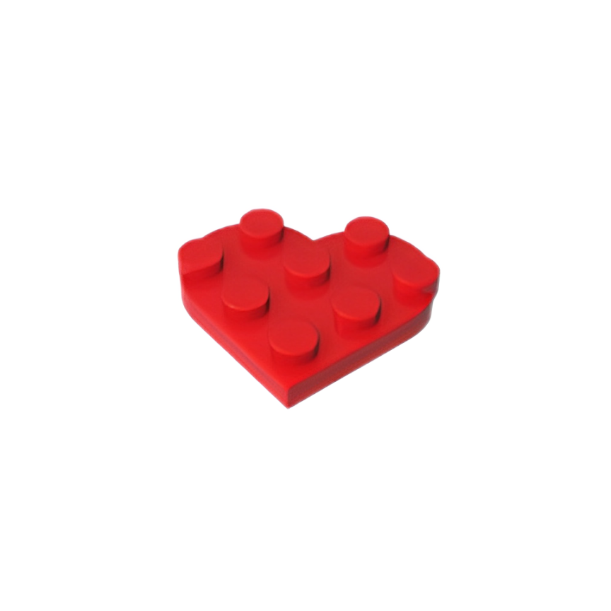 GOBRICKS GDS-90039 Plate Round 3 x 3 Heart - YWOBB