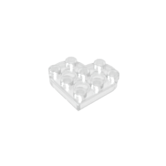 GOBRICKS GDS-90039 Plate Round 3 x 3 Heart - YWOBB