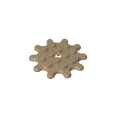 GOBRICKS GDS-90081 Plate Round 4 x 4 Gear 10 Tooth - YWOBB