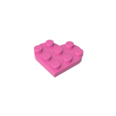 GOBRICKS GDS-90039 Plate Round 3 x 3 Heart - YWOBB
