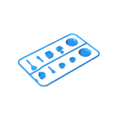 GOBRICKS GDS-90096 kitchenware plate - YWOBB