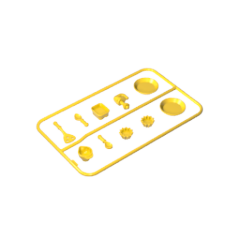 GOBRICKS GDS-90096 kitchenware plate - YWOBB