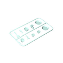 GOBRICKS GDS-90096 kitchenware plate - YWOBB