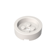 GOBRICKS GDS-90091 Round 4 x 4 with Recessed Center and Hole - YWOBB