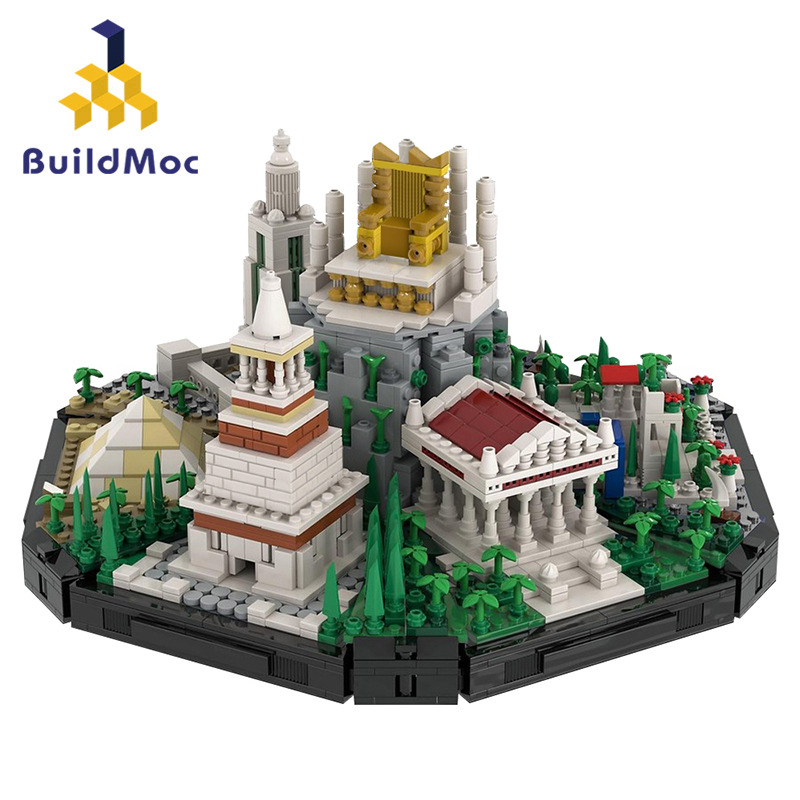 MOC 139202 Statue of Zeus, Great Pyramid of Giza, Hanging Gardens of Babylon - YWOBB