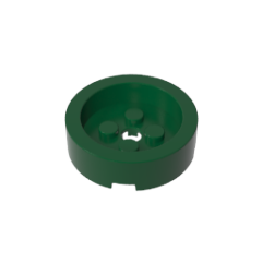 GOBRICKS GDS-90091 Round 4 x 4 with Recessed Center and Hole - YWOBB