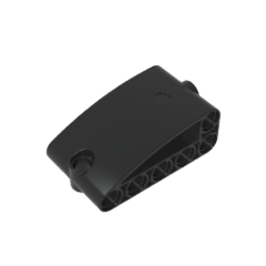 GOBRICKS GDS-90151 Technic Panel Curved 2 x 5 x 3 Double Modified L-Shape Quarter Ellipse Thick - YWOBB