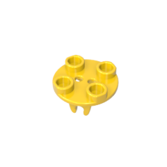 GOBRICKS GDS-90214 Plate Round 2 x 2 Thin with Wheel Holder - YWOBB