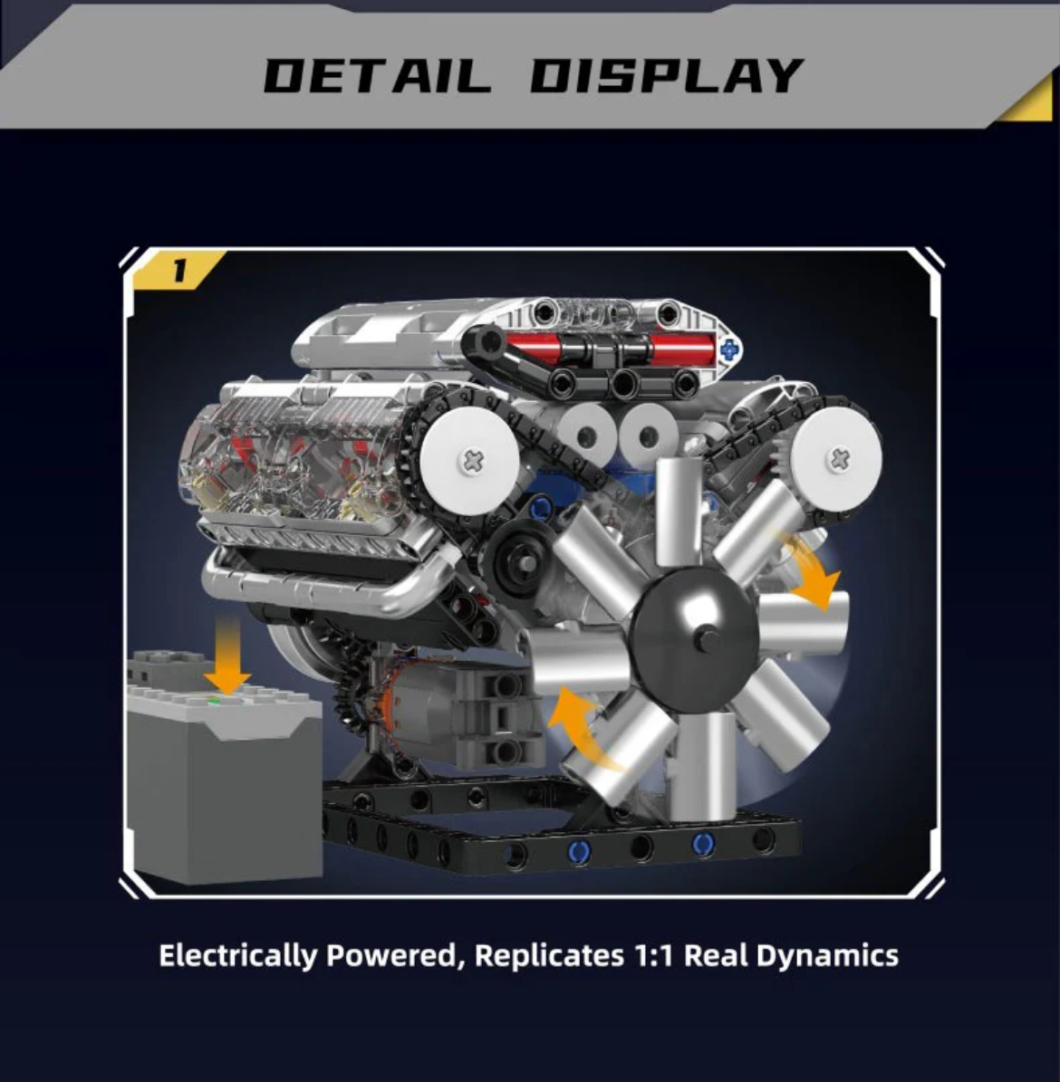 Mould King 10088 V8 Engine - YWOBB