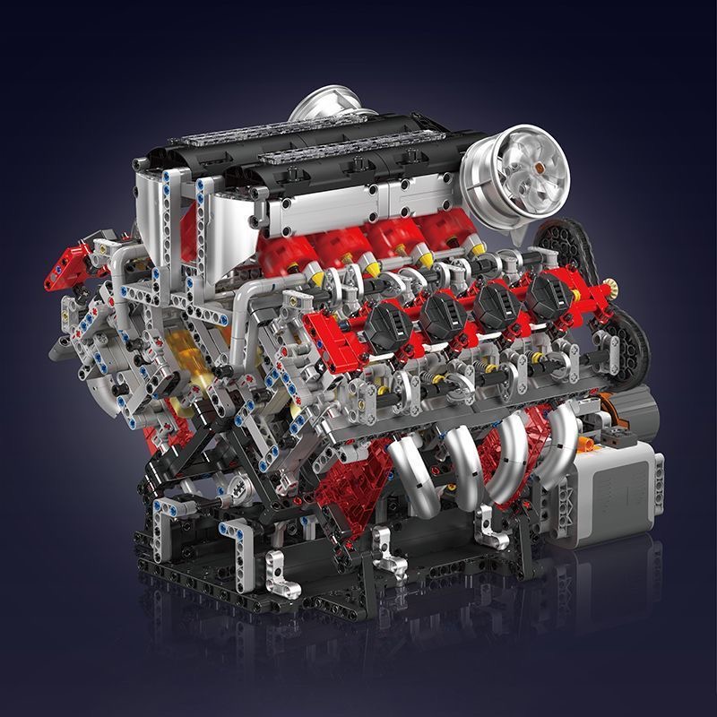 Mould King 10130 F488 Supercar V8 Engine - YWOBB