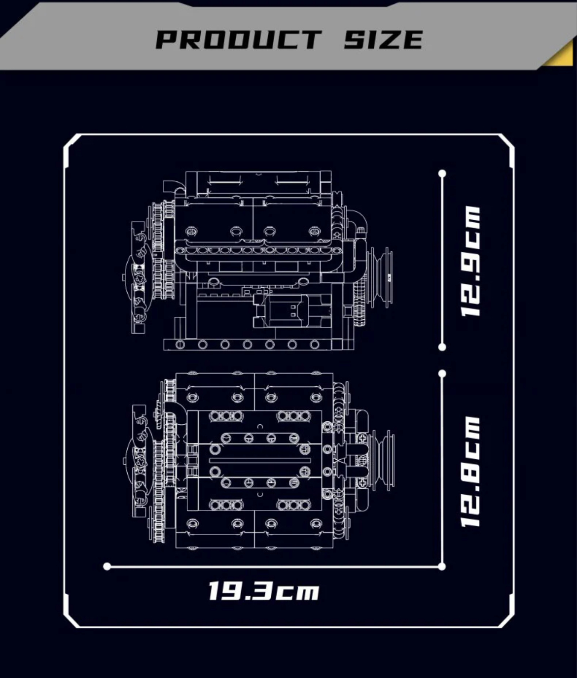 Mould King 10088 V8 Engine - YWOBB