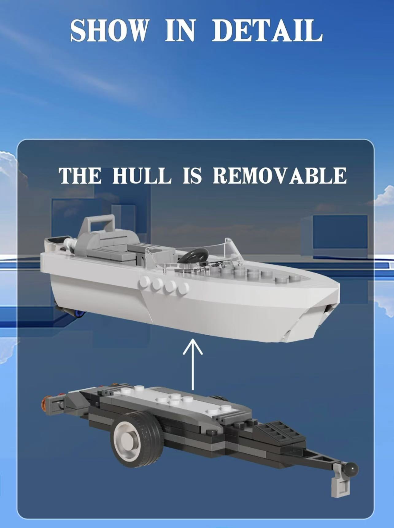 Xbert 66115 Trailer With Speedboat - YWOBB