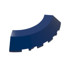 GOBRICKS GDS-90286 Brick Round Corner 5 x 5 with Slope 45 Edge without Studs - YWOBB