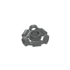 GOBRICKS GDS-90299 Minifigure Weapon Holder Ring with 3 Bars and 3 Bar Holes (Ninjago Aeroblade Center) - Hollow Stud - YWOBB