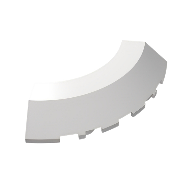 GOBRICKS GDS-90286 Brick Round Corner 5 x 5 with Slope 45 Edge without Studs - YWOBB