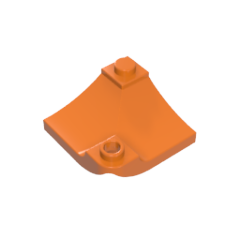 GOBRICKS GDS-90297 Arch 3 x 3 Inverted Corner with Raised Hollow Stud - YWOBB