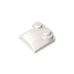 GOBRICKS GDS-90318 Slope Curved 2 x 2 x 2/3 with 2 Studs and Curved Sides  Lip End - YWOBB