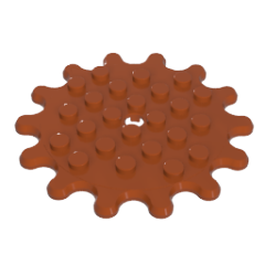 GOBRICKS GDS-90331 Plate Round 6 x 6 Gear 14 Tooth - YWOBB