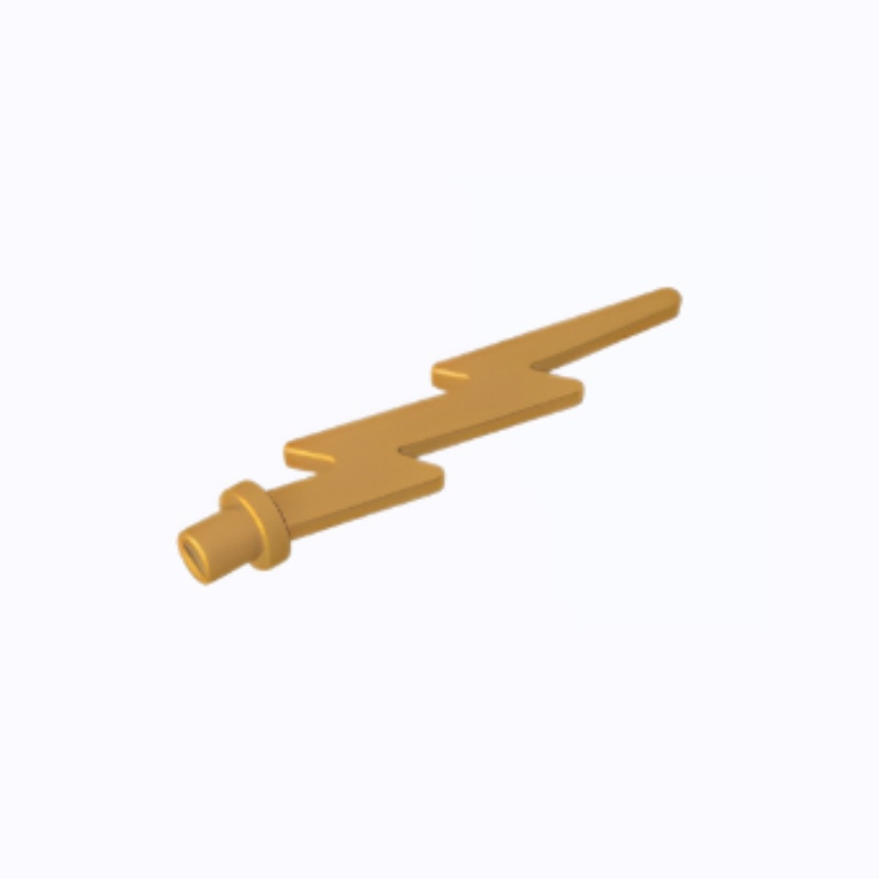 GOBRICKS GDS-90023 Wave Angular Single with Bar End (Lightning Bolt) - YWOBB