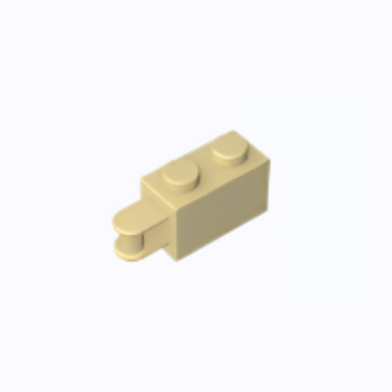 GOBRICKS GDS-90028 Brick Modified 1 x 2 with Bar Handle on End - Bar Flush with Edge - YWOBB