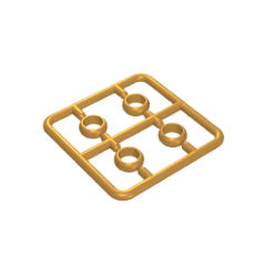 GOBRICKS GDS-90487 Rings Gold Rings Magic Rings 4 in a Plate - YWOBB