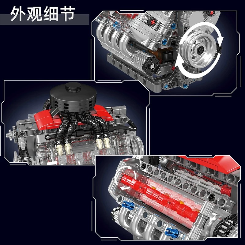 Mould King 10171 LSX454 V8 Engine - YWOBB